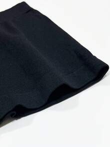 5pcs/Pack Solid Color Casual Minimalist Boys' Seamless Stretchy Elastic Waist Boxer Briefs, Suitable For Daily Wear And Workout - Black - View 3