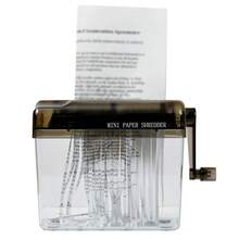 Portable A4 /A6 Paper Hand Electric Shredder Manual Straight Cut Home Office - Black - View 10