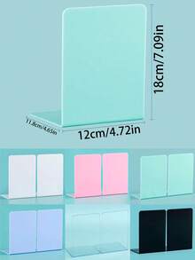 2/1 pieza Soporte de libros de escritorio, Soporte de libros multifuncional, Estantería de libros a prueba de terremotos, Estantería de libros portátil, Acrílico, Organizador de libros, Compartimento independiente, Apertura grande, Adecuado para dormitorio, sala de estar, escuela, dormitorio, escritorio de oficina, papelería, documentos, cocina, baño, regalo de cumpleaños, regalo de Navidad, regalo de Halloween, regalo para compañeros de clase