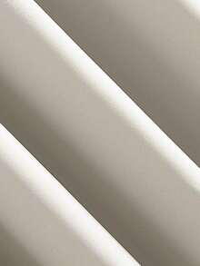 1pc/2pcs Polyester Blackout Curtains, Soft Fabric, Smooth, Thermal Insulation, Machine Washable, Extra Long Size, Beige For Living Room & Bedroom, Simple & Fresh