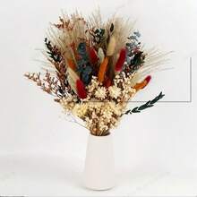 70pcs Bohemian Style Dried Flower Bouquet, Pampas Grass, Eucalyptus, And Rabbit Tail Dried Plants - Ideal For Wedding Table Decor, Bridal Bouquets, Valentine's Day, Fall, Halloween, Easter, And Thanksgiving