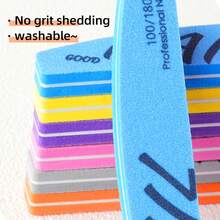 Factory Wholesale Professional 5pcs Double Side 100/180 Eva Nail File Buffer Mega Sponge File For Beauty Nail Tools For Press On Nails