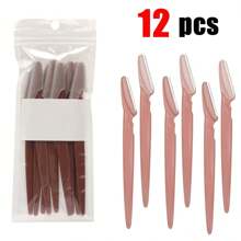 66/40/30/12/6/3 件不锈钢眉毛剃须刀套装，带护套，适用于男士和女士胡须 Navaja- 去角质 Dermaplaning 工具-多功能脱毛套装，适用于身体、面部、眉毛精准修饰工具、Berad 修剪器，适合旅行使用和 Barberia - 黑色 - 查看 15