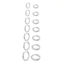 4Pairs 316L Surgical Stainless Steel Huggie Hoop Earrings 6mm 8mm 10mm 12mm Hypoallergenic Earrings Hoop Cartilage Helix Lobes Hinged Sleeper Earrings For Men Women - Multicolor - View 18