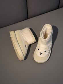 A Pair Of Girls' Boots, Warm And Plush Thick Cute Boots For Autumn And Winter, Children's Boots, Girls' Shoes, Play With Girls Cheap