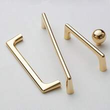 1 Pc Zinc Alloy Modern Minimalist American Imitation Gold/Bronze Color Handle Is Suitable For Drawers, Bedside Tables, Storage Cabinets, Wardrobes, Cabinet Door Handles, And Furniture Hardware Accessories