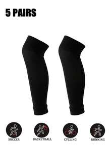 5 paia di ginocchiere professionali in maglia, accessori protettivi sportivi unisex per calcio, basket e altre attività