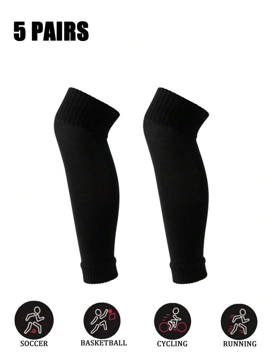 5 paia di ginocchiere professionali in maglia, accessori protettivi sportivi unisex per calcio, basket e altre attività