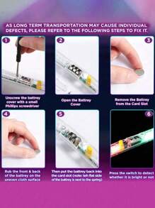 1 包 LED 闪光棒，带有 RGB 灯和 7 种闪光模式的发光派对用品，非常适合酒吧、婚礼、派对、音乐会、圣诞节、生日礼物、玩具和装饰、夜间活动警示灯 - 节日配饰、生日派对用品、婚礼用品、夜光派对用品、LED 发光玩具、霓虹灯派对礼品、狂欢节生日婚礼派对游戏礼物派对。 - 彩色 - 查看 3