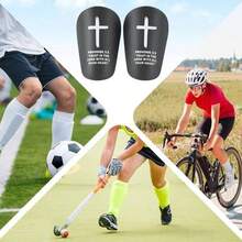 1 Pair Cross Pattern Football Shin Guards - Durable Football Gear, Fashionable Design, Comfortable, Unisex Football Accessory