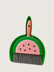 家用迷你桌面扫帚簸箕套装，（1把刷子+1把簸箕），可用于厨房、浴室、家庭、台式电脑窗缝清洁簸箕和扫帚套装多功能塑料手柄清洁刷套件，适用于桌面、键盘和小缝隙，无缝清洁且易于使用