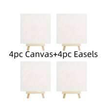 12pcs/Set (12pcs=6pcs Easel+6pcs Drawing Board) Drawing Board And Easel Combination Set, Including 6pcs Square 6*6in Drawing Board And 6pcs Easels, Affordable Price And Good Quality, Very Suitable For Beginners, Or Artists To Create Small Paintings - one-size - View 13