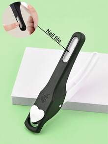 不锈钢指甲钳，防溅设计假指甲钳，符合人体工程学的形状，用于精确修甲，防溅修剪工具，带磨砂防滑手柄，可调节指甲长度，指甲修剪器，适合家庭和沙龙使用，带指甲锉用于指甲加长和塑形，防溅设计，完美指甲护理，牙齿整齐，防下垂。 - 彩色 - 查看 4