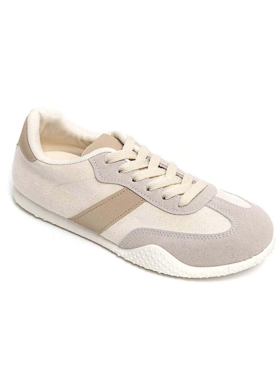Baskets rétro mixte 9010 – Sneakers en daim avec semelle fine, style vintage et déclinaisons moderne - 米色 - 查看 1