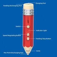 1Set Low Temperature 3D Pen Children DIY 3D Printing Set,New Pencil Design,(Use It After Charging)Puzzle Science Toys For Kids Early Educatio Gift PCL Material Painting Toys .Halloween, Christmas & Birthday Gifts. Using PCL Consumables (For Low-Temp Pens) - Multicolor - View 6