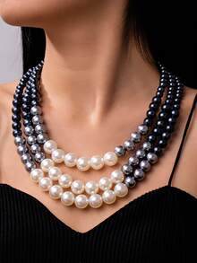 European And American Temperament Faux Pearl Necklace Elegant Pearl Necklace Sweet Temperament Versatile Fashion Personalized Temperament Necklace For Women