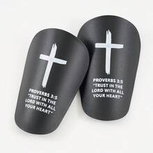 1 Pair Mini Master Cross Design Football Shin Guards, Adult Clip-On Leg Protector - Thick & Durable Mini Soccer Shin Pads, Suitable For All Seasons