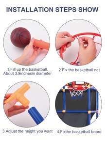 Indoor And Outdoor Toy Basketball Shooting System, Suitable For Children, A Set Of Children's Basketball Set Arcade Game, Children's Shooting Machine,There Are Two Balls And An Air Pump,Shooting Game For Boys And Girls,Birthday Gift,Christmas Carnival, Backyard Party Gifts,Classroom Entertainment