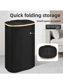 100L Large Capacity Trash Can With Lid - 29 Gallon Indoor Kitchen Garbage Bin, With 1 Removable & Reusable Liner, Suitable For Bottles, Cans, Plastics And Glass, Multi-Purpose Waste Sorting Trash Can For Home, Apartment, Office And Dorm, Perfect Gift For Family, Friends, Christmas, Valentine's Day, Birthday, Housewarming And Holidays - Black - View 6