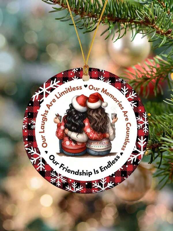 1 Piece "Are The Family We Choose" Acrylic Tree, Snowflake, Leaf Hanging Ornament, Wall Decor, Window Decor, Holiday Gift, Home Decor, Room Decor, Wall Decor