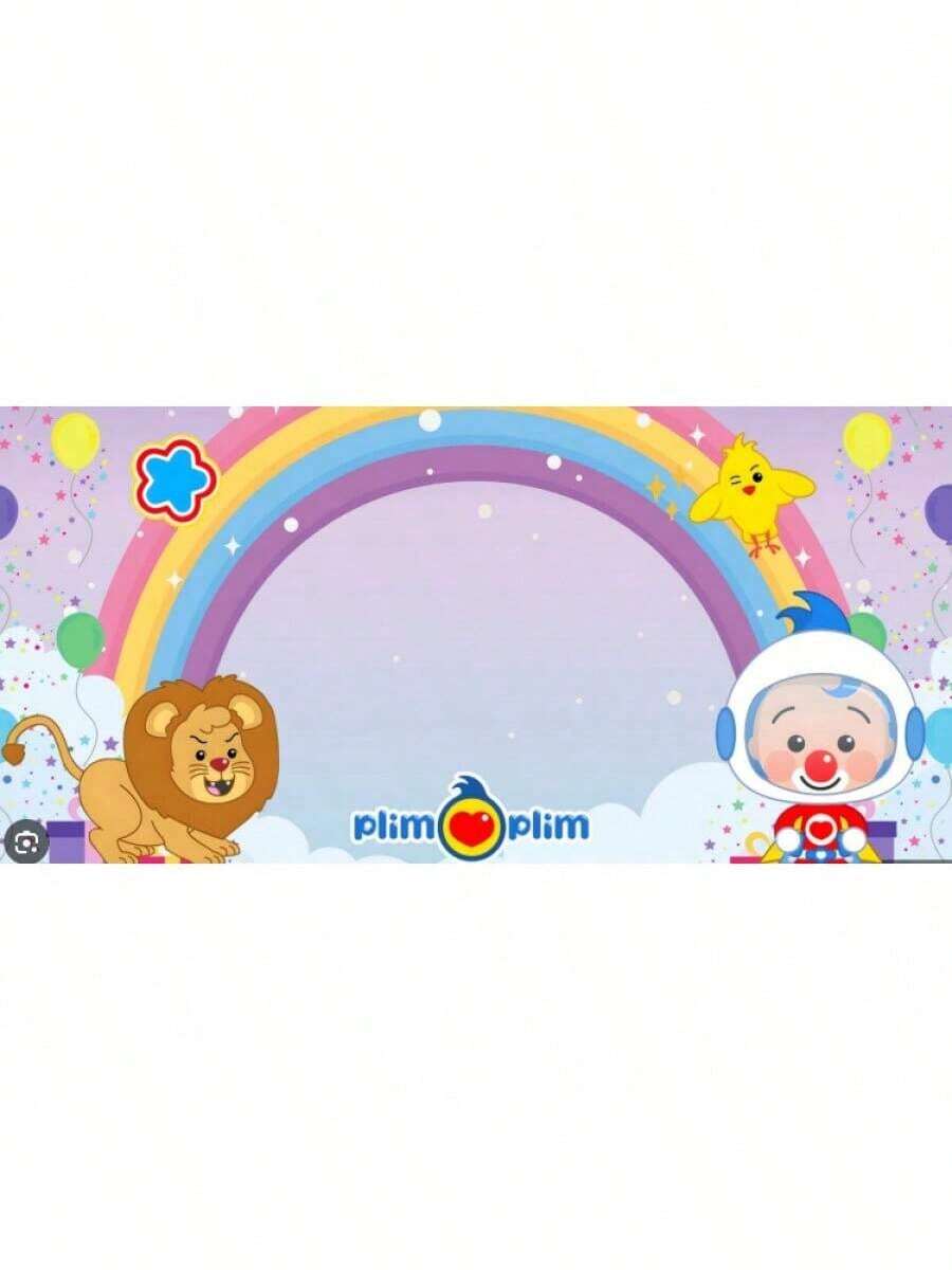 Plim Background Birthday Party Photography Cartoon Photo Background Rainbow Vinyl Desktop Banner Decoration Supplies 02 - 白色4 - 查看 1