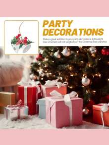 1/2 Stücke Gusseisen Weihnachtsglocken Dekorationen mit roter & weißer -Schleife & Grünpflanzen, strapazierfähige Innen-/Außen-Hängedekoration für Baum, Tisch, Kamin, festliche Feiertags-Heimdekoration, rustikale Weihnachtsdekorationen, Baumschmuck, traditionelles Design, Outdoor-Material, saisonales Geschenk