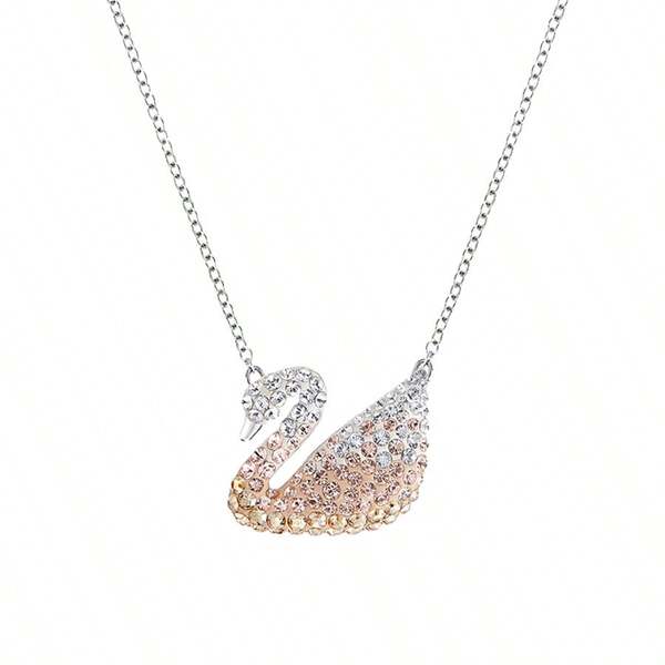 Swarovski SWAROVSKI SWAN Gradient Gold Swan Necklace Female Clavicle Necklace Female Gift Mother Gift Girlfriend Gift Lover Birthday Gift School Gift Christmas Gift Wedding Gift