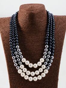 European And American Temperament Faux Pearl Necklace Elegant Pearl Necklace Sweet Temperament Versatile Fashion Personalized Temperament Necklace For Women