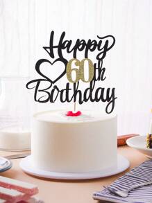 1 件数字和英文生日快乐蛋糕装饰，适合 18 岁、15 岁、20 岁、21 岁、25 岁、30 岁、50 岁、60 岁、70 岁生日派对、婚礼、周年庆典