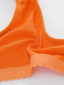 四件套花卉印花前扣式文胸，柔软优雅的无钢圈文胸，女士内衣 - 彩色 - 查看 7