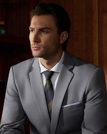 Men's 2 Piece Suits Two Button Pants Set Party,Wedding And BusinessChristmas CNPN - 淺灰色 - 查看 9