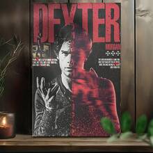 1PC For MORGAN Unframed Canvas Poster - Modern Abstract Vintage Wall Art With Bold Red Text & Black Splatter Design, High-Quality Print For Living Room, Bedroom Decor - Perfect Gift For Fans, Birthdays, Anniversaries, Living Room Decor Frameless Canvas Stylish Frameless Artwork, Wall Art Decor