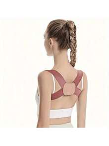 1/2pcs Unisex Posture Corrector, Adjustable Upper Back Support Clavicle, Provides Comfortable Neck And Shoulder Alignment (Pink), Also Available In 3/4/5/6pcs; Unisex Posture Corrector, Body Health Fixed Upper Back Support Clavicle Back And Shoulder, Invisible Under Clothes, Black Fitness Accessory