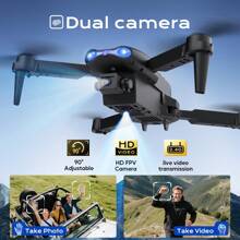 AXNEN Nuevo modelo E99/K3 Mini Drone plegable doble, equipado con un quadcóptero, estabilizador de vuelo con flujo óptico y cámaras duales HD, diseñado específicamente para principiantes. Es un dron asequible y de alta calidad, utilizable tanto en interiores como en exteriores - un regalo perfecto para Navidad, Acción de Gracias y Halloween.