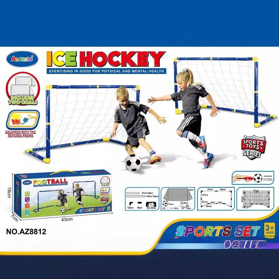 1 件 2025 新款篮球架和足球门玩具套装，便携式可拆卸，120 厘米，儿童运动玩具，适合室内外，生日礼物，圣诞礼物，万圣节礼物，完美礼物，文具，减压球