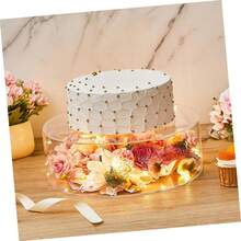 Acrylic Fillable Cake Piping Nozzle Round Rack Divider Display Stand, Suitable For Wedding, Birthday And Dessert Table, Fashionable Design And Hospitality - Clear - View 6