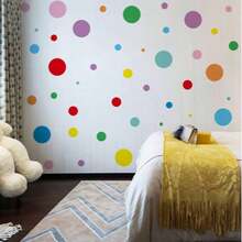 Polka Punkte Wandaufkleber Kreis Wandtattoo für Kinderzimmer, Wohnzimmer, Klassenzimmer, Spielzimmer Dekor, abnehmbare Vinyl Wandaufkleber Punkte Wandtattoos