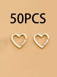 Metal Heart-Shaped Ring Buckle, Spring Clasp For Bag, Clothing Accessory - Multicolor - View 39