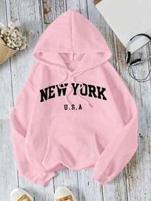 Hoodies For WomenWomen's Casual Loose Fit Turtle Print Drop Shoulder Long Sleeve Hoodie Sweatshirt, Autumn, ChristmasLoose And Comfortableed Hardy Clothes - 粉色 - 查看 3