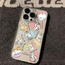Cute M-Mofusands Cat Phone Case Compatible With  16 15 14 13 12 11 Mini Pro Max X XR XSMax 6S 6 7 8 Plus SE20 Transparent Cover, Cover Compatible With  17 Pro Max Case,  17 Pro Case,  17 Case,  16 Pro Max Case - T-204TM1305A1 - 查看 5