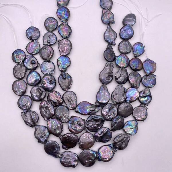 Contas de pérolas artificiais de água doce barrocas assimétricas, 1 peça, faça você mesmo, 38 cm/14,96 polegadas