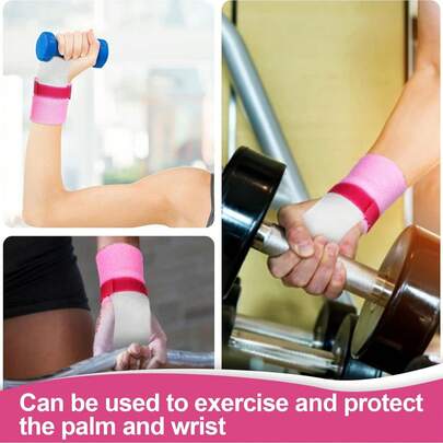 Gymnastik Handgelenkbandagen Set, Handgelenkschweißband und Handflächenschutzstreifen, Handgelenkstütze Sportaccessoires, geeignet für Training, atmungsaktives feuchtigkeitsableitendes Sportsweatband, geeignet für Herren und Damen, anwendbar für Tennis, Fußball, Basketball, Laufen und andere Sportarten, elastische Passform, geeignet für verschiedene Aktivitäten, multifunktionale Handgelenkstütze, modisch und praktisch, schweißabsorbierendes Schweißband, Gymnastik Handgelenkbandagen Set