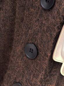 JIANHU Fuzzy Knit Pocket Cardigan For Women – Cozy V-Neck Sweater Jacket For Winter & Christmas Outfits