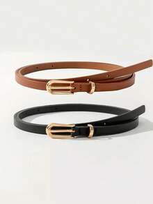 简约女士腰带，百搭小皮带，适合学生和日常通勤 - 多色 - 查看 14
