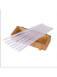 5pcs/10pcs/20pcs/30pcs 10cm Transparent Hot Melt Glue Sticks, High Viscosity DIY Glue Gun Sticks, Smooth Transparent Adhesive, Odorless, Strong, Suitable For Most Glue Guns, Applicable For Handicrafts, General Household Repairs, Holiday Handmade Items. The Hot Glue Sticks Have Good Bonding Function And Can Be Used To Glue Wood, Metal, Glass, Flowers, Foam, Fabric, Leather, Ceramics