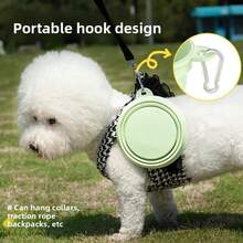 Tazón plegable de colores aleatorios para gatos y perros - Plato portátil de comida y agua para viajes y campamentos al aire libre, con color sorpresa a juego - Color aleatorio - Ver 3