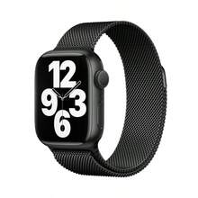 1Set Fashion Magnetic Stainless Steel Milanese Loop Strap & Case With Double Row Crystals, All-In-One Protective Cover Compatible With Apple Watch 38mm 40mm 41mm 45mm 44mm 42mm 46mm 49mm, Compatible With Apple Watch Ultra Series Ultra 9/8/7/6/5/4/3/2/1 & SE Series 10. Skin-Friendly, Breathable, Scratch-Resistant, Waterproof, Shockproof Replacement Watch Band For Women And Men.