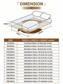 1pc Tree Branch, Leaf & Flower Pattern Fitted Sheet, Mattress Protector, Christmas Bedding, Soft & Breathable, Fits Various Bed Sizes, Christmas Gift