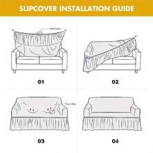 1件装提花喇叭裙摆沙发套，防尘，适用于客厅、卧室、扶手椅，弹力格纹转角沙发套，防尘沙发套，1/2/3/4座组合沙发套 - 1座：适合沙发长度90-110厘米（35-43英寸）/ 2座：适合沙发长度140-160厘米（55-62英寸）/ 3座：适合沙发长度180-200厘米（70-78英寸）/ 4座：适合沙发长度220-260厘米（86-102英寸）