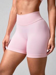 NcmRyu 2条装女士无缝弹力提臀跑步训练健身瑜伽户外运动短裤夏季 - 彩色 - 查看 6